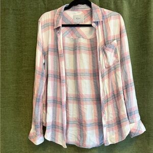 Rails Pink and Blue Plaid Shirt
